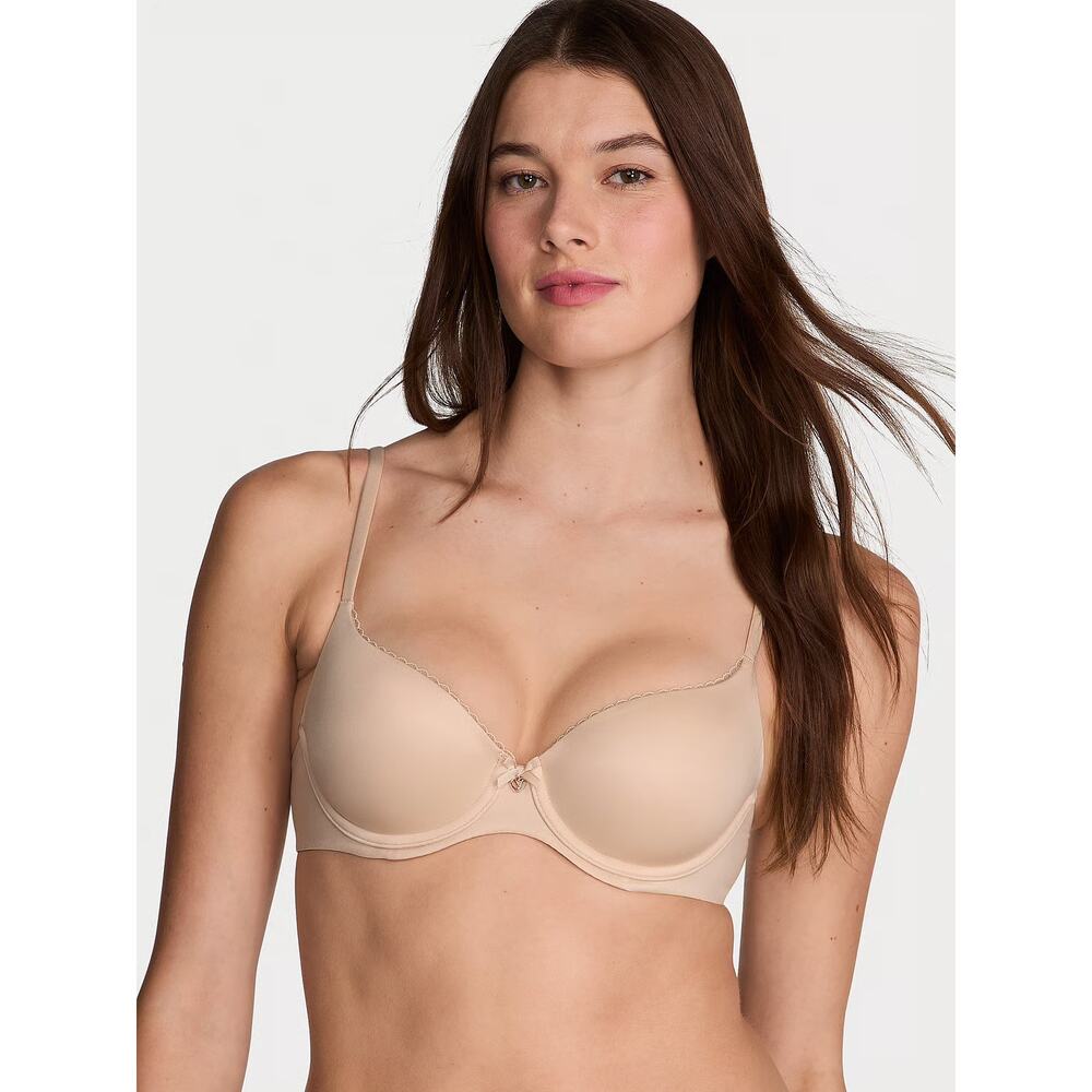 Body By Victoria Lightly Lined Demi Bra in Beige Size 34DDD